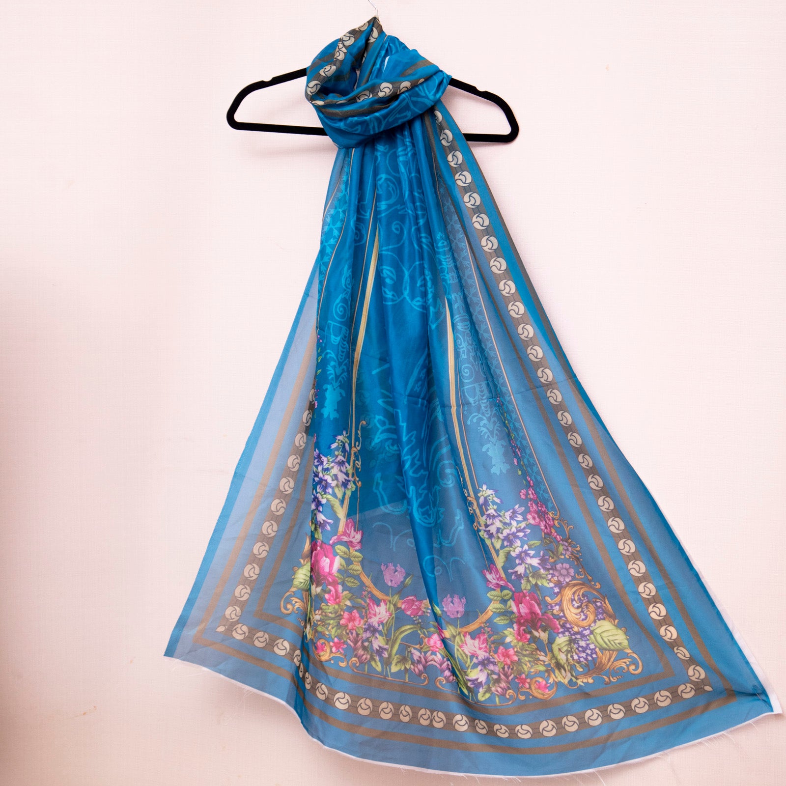 Silk Floral Zink Printed Dupatta
