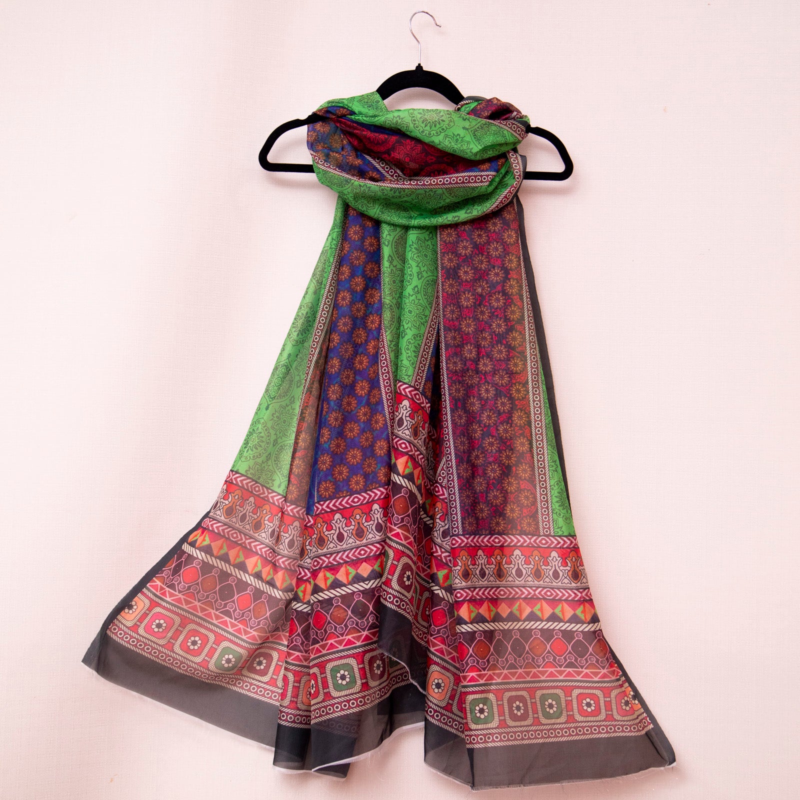 Silk Multi Achrak Style Printed Dupatta
