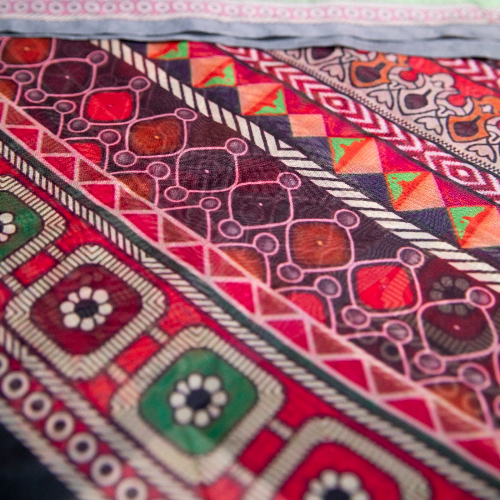 Silk Multi Achrak Style Printed Dupatta