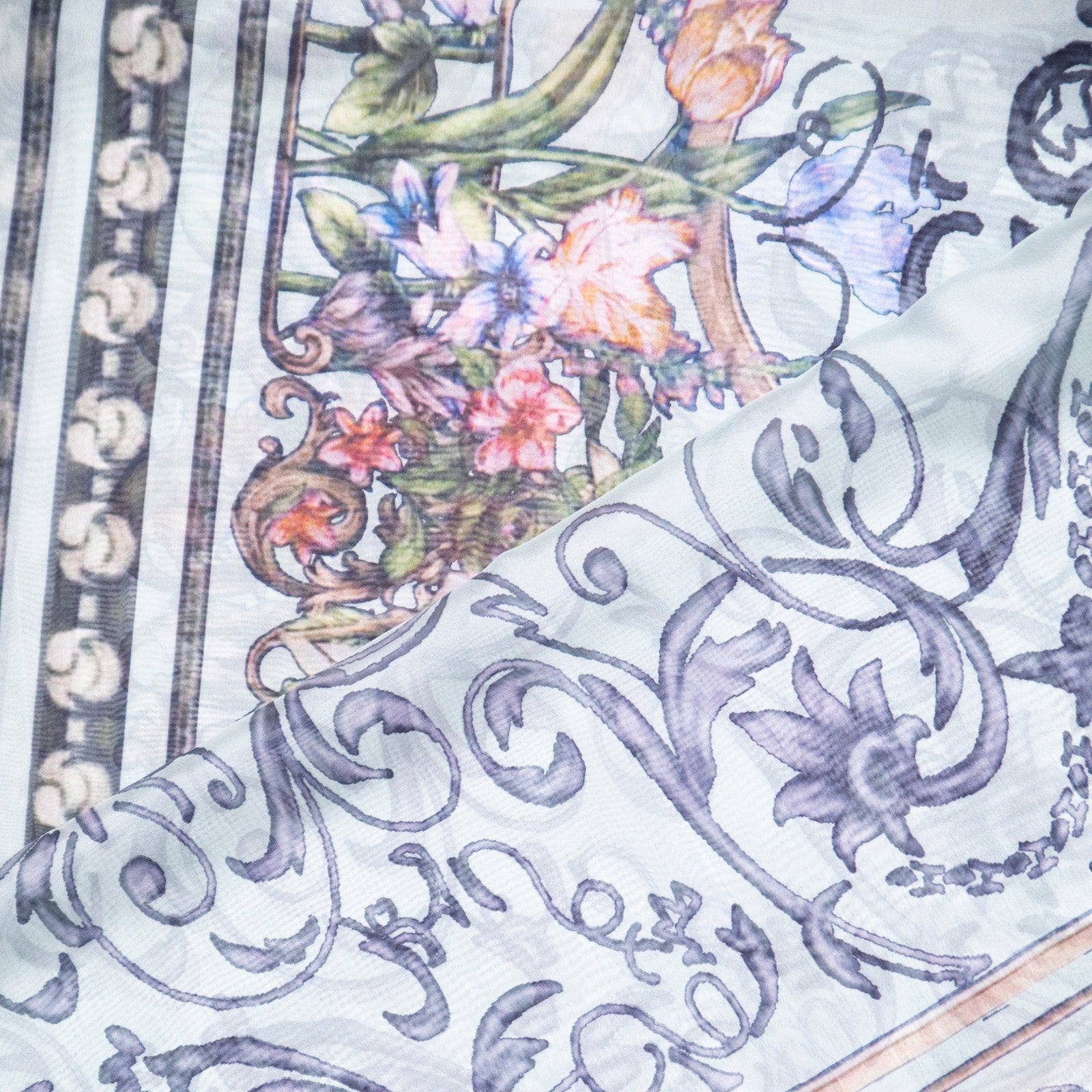 Silk Sea Green Printed Dupatta