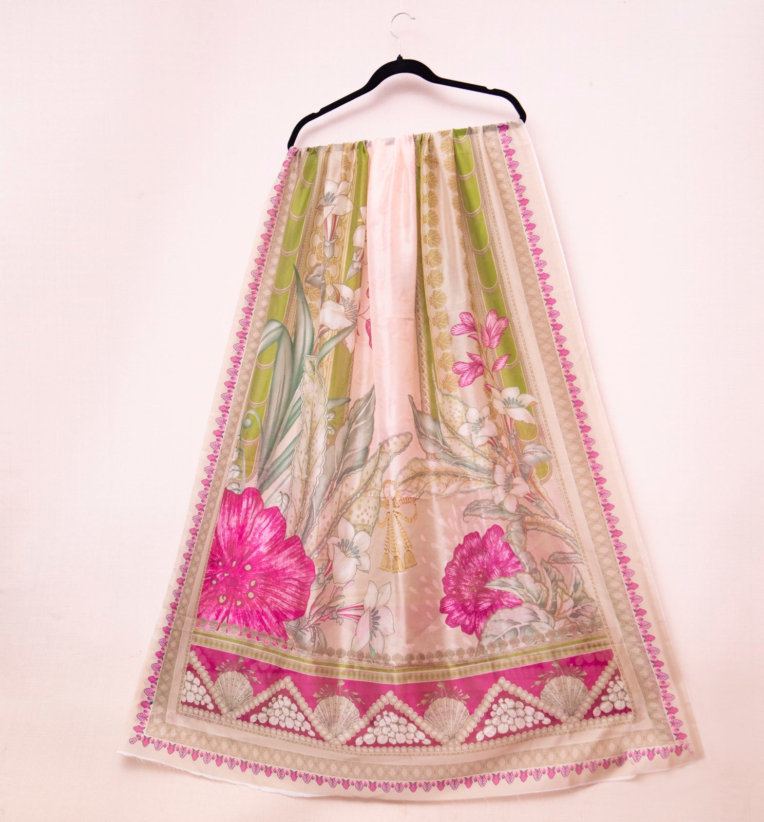 Silk Pink Lily Printed Dupatta