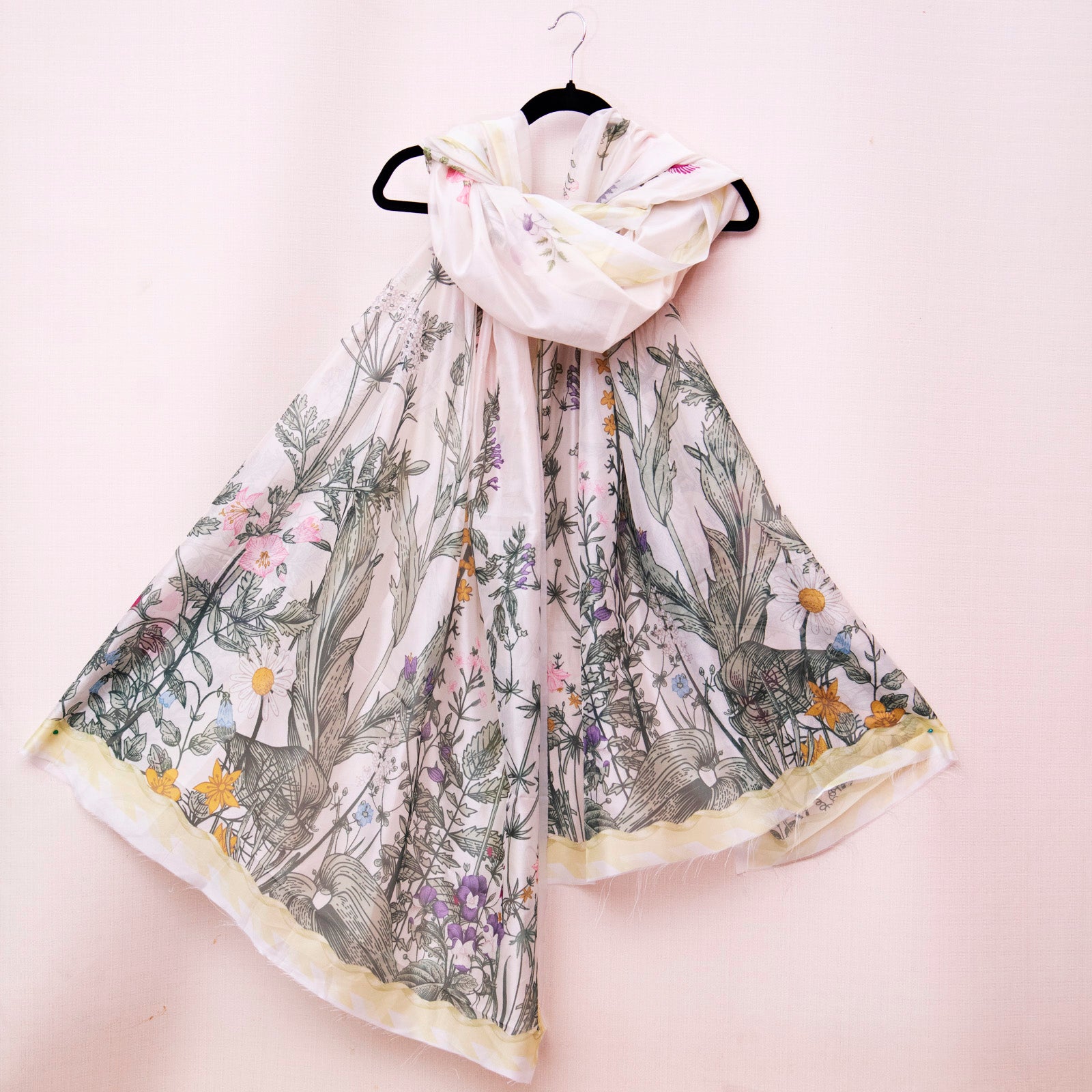 Silk Skin Tulip Flowers Printed Dupatta