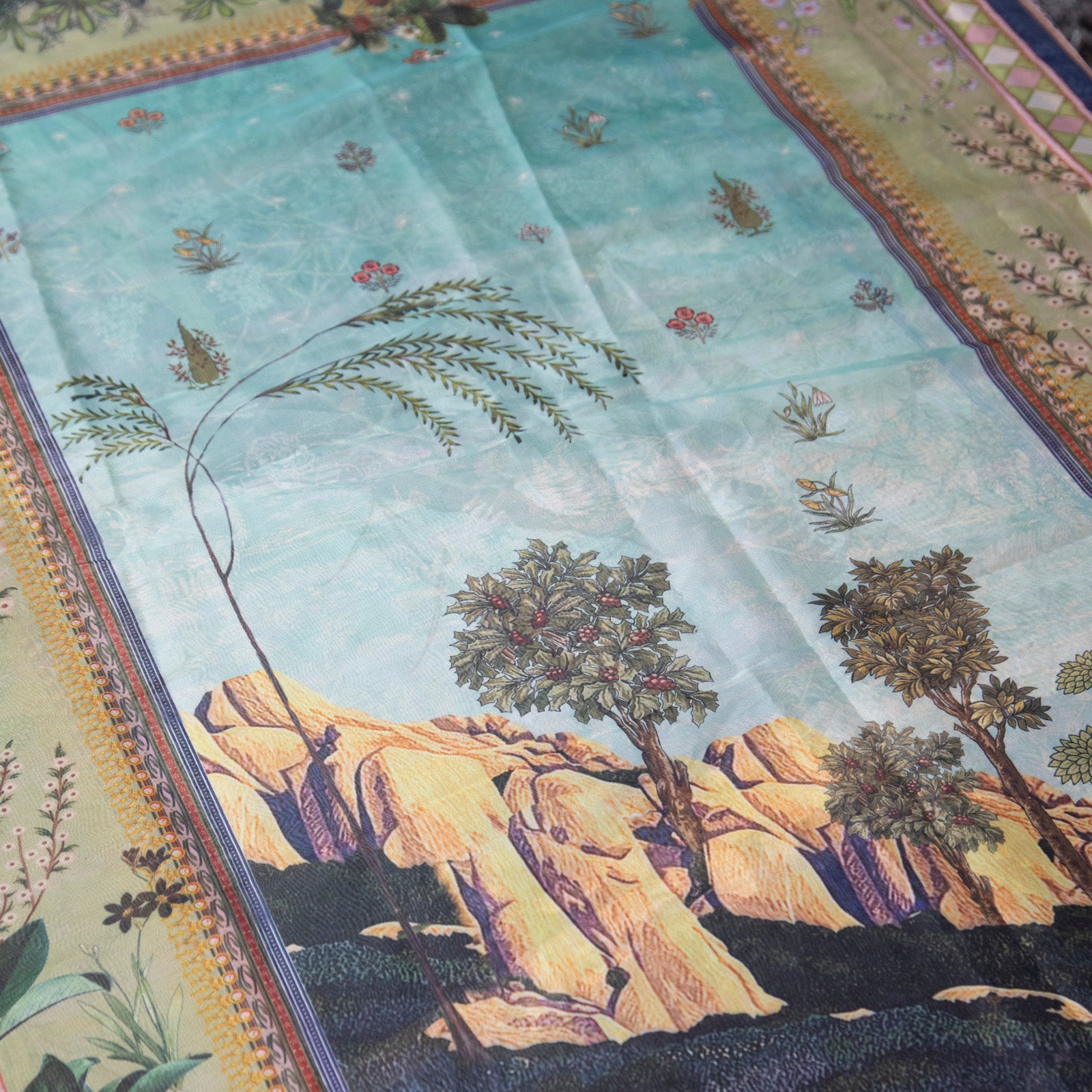 Silk Beach View Printed Dupatta