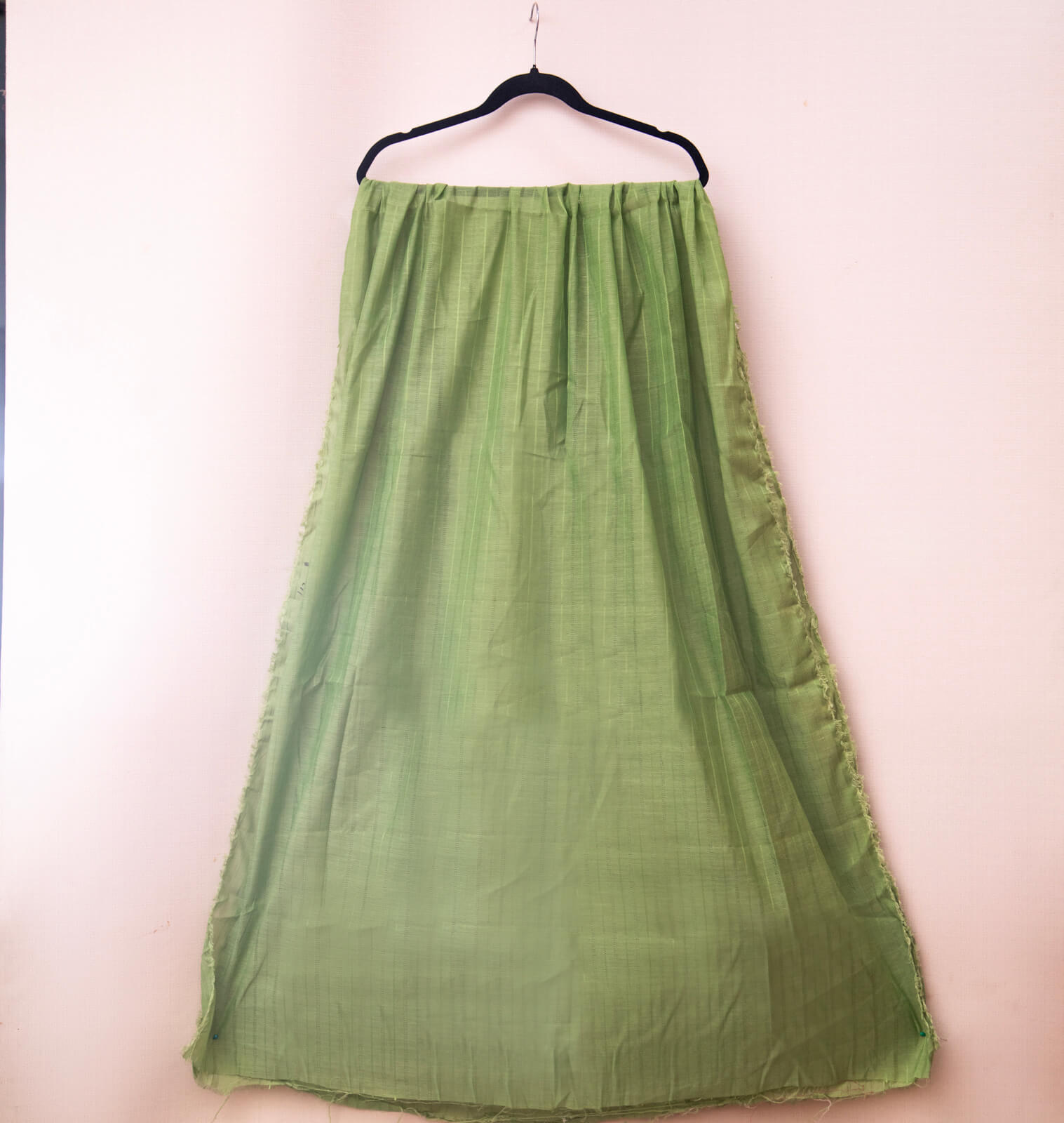 Cotton Grass Green Taarkashi with Lining Dupatta
