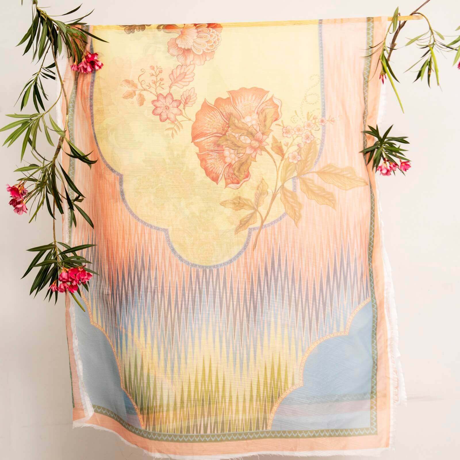 Monark Multi Floral Printed Dupatta