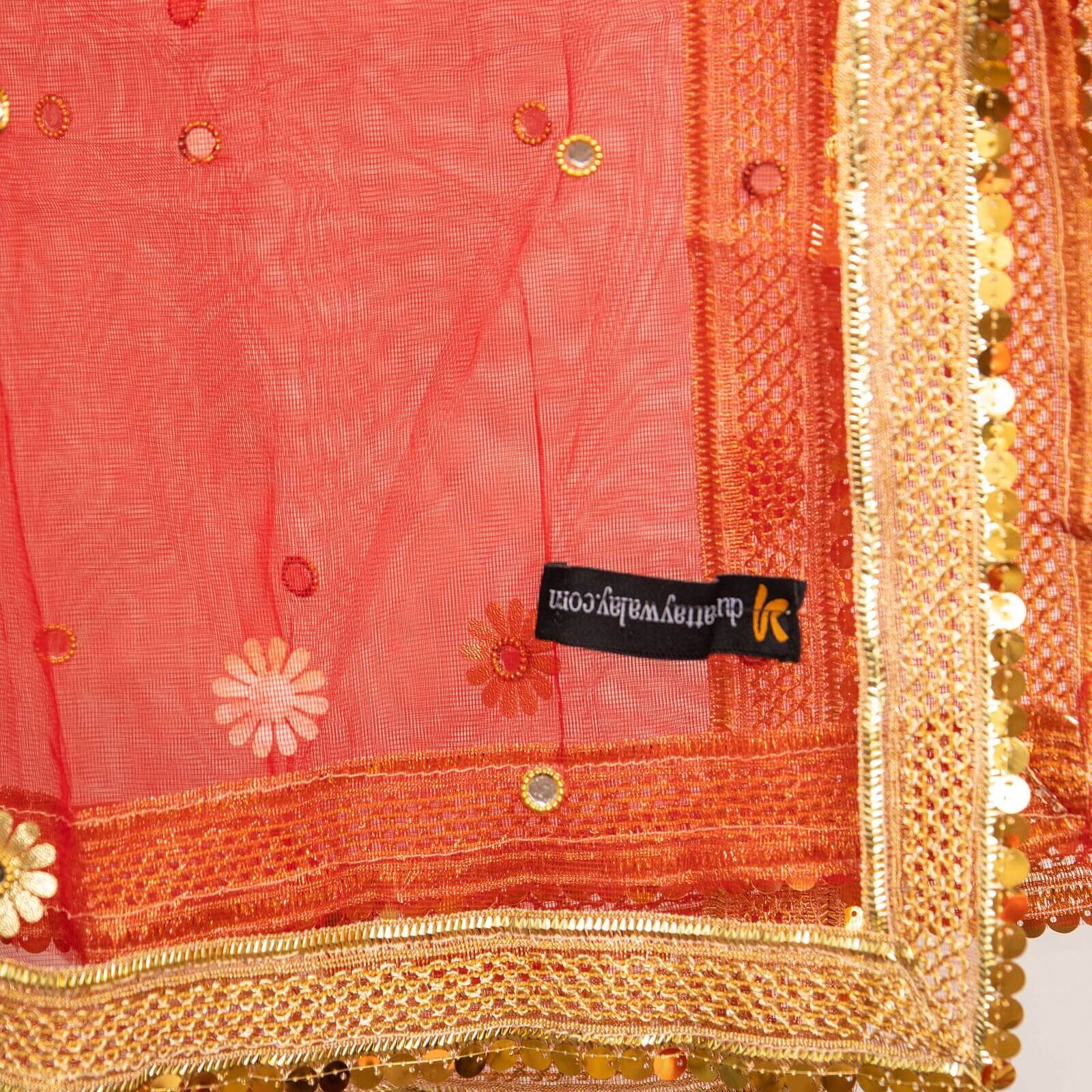 Net Red Customized Nikkah Dupatta