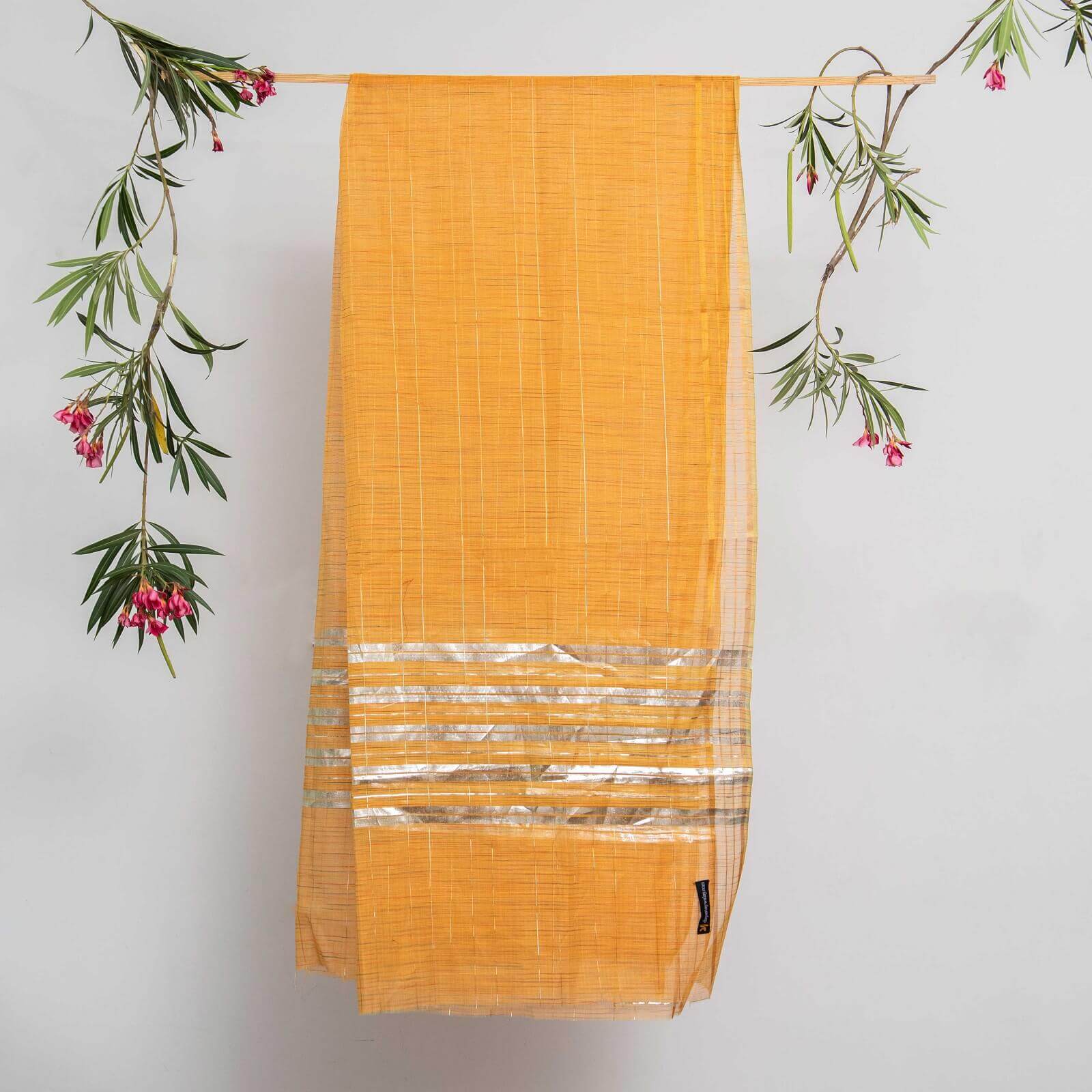 Monark Orange Two Sided Border Dupatta