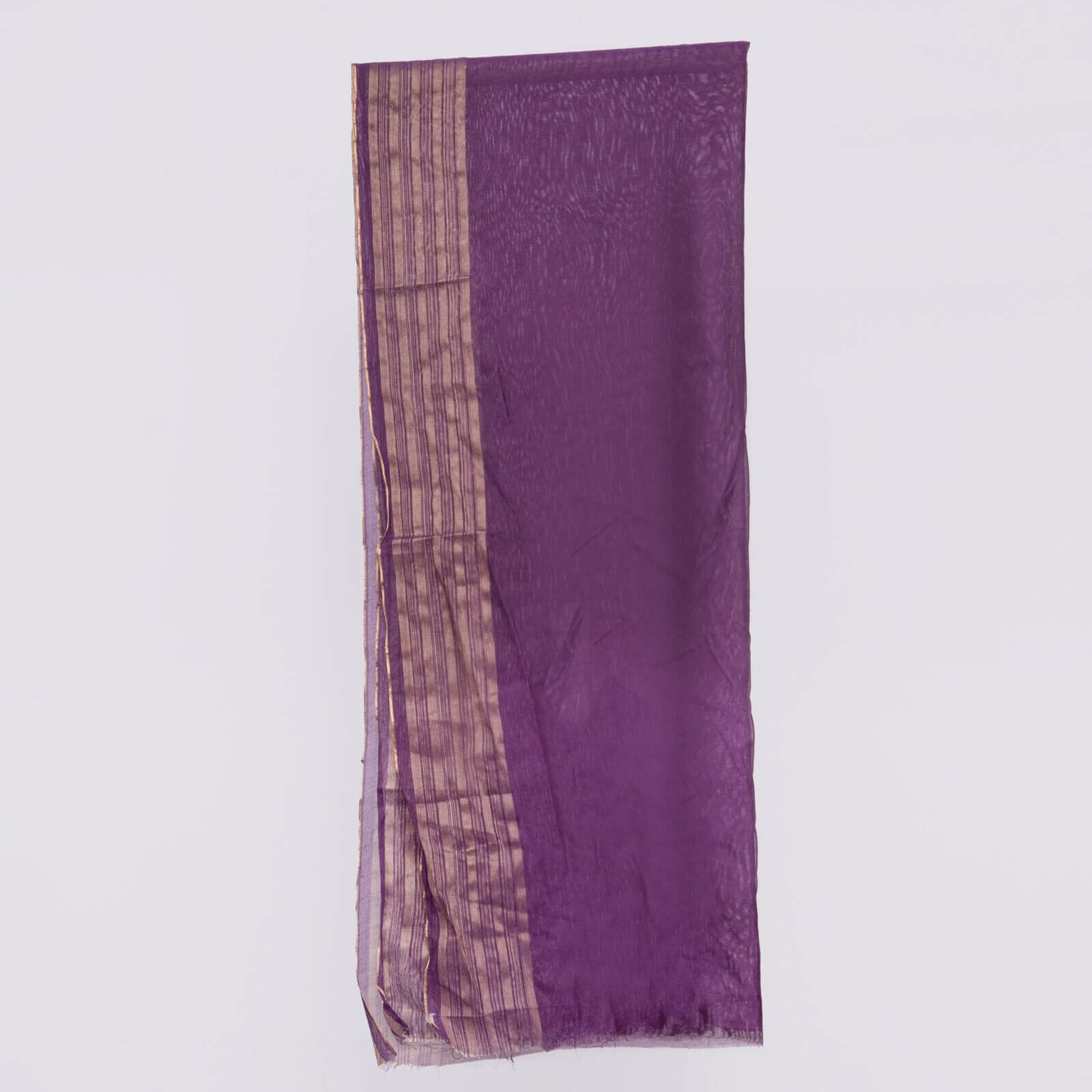Khaddi Woven Purple Two Sided Striped Border Dupatta