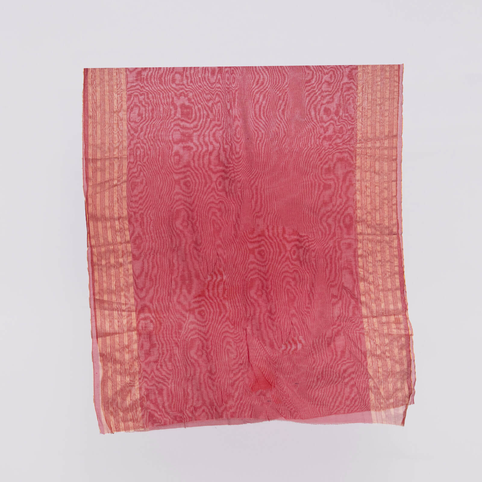 Khaddi Woven Maroon Two Sided Striped Border Dupatta