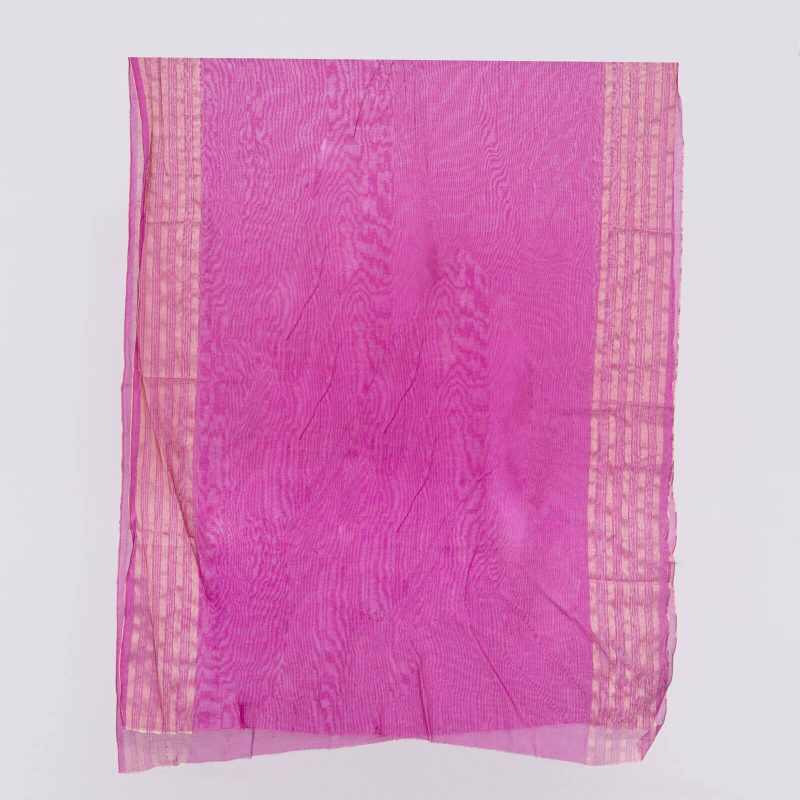 Khaddi Woven Magenta Two Sided Striped Border Dupatta