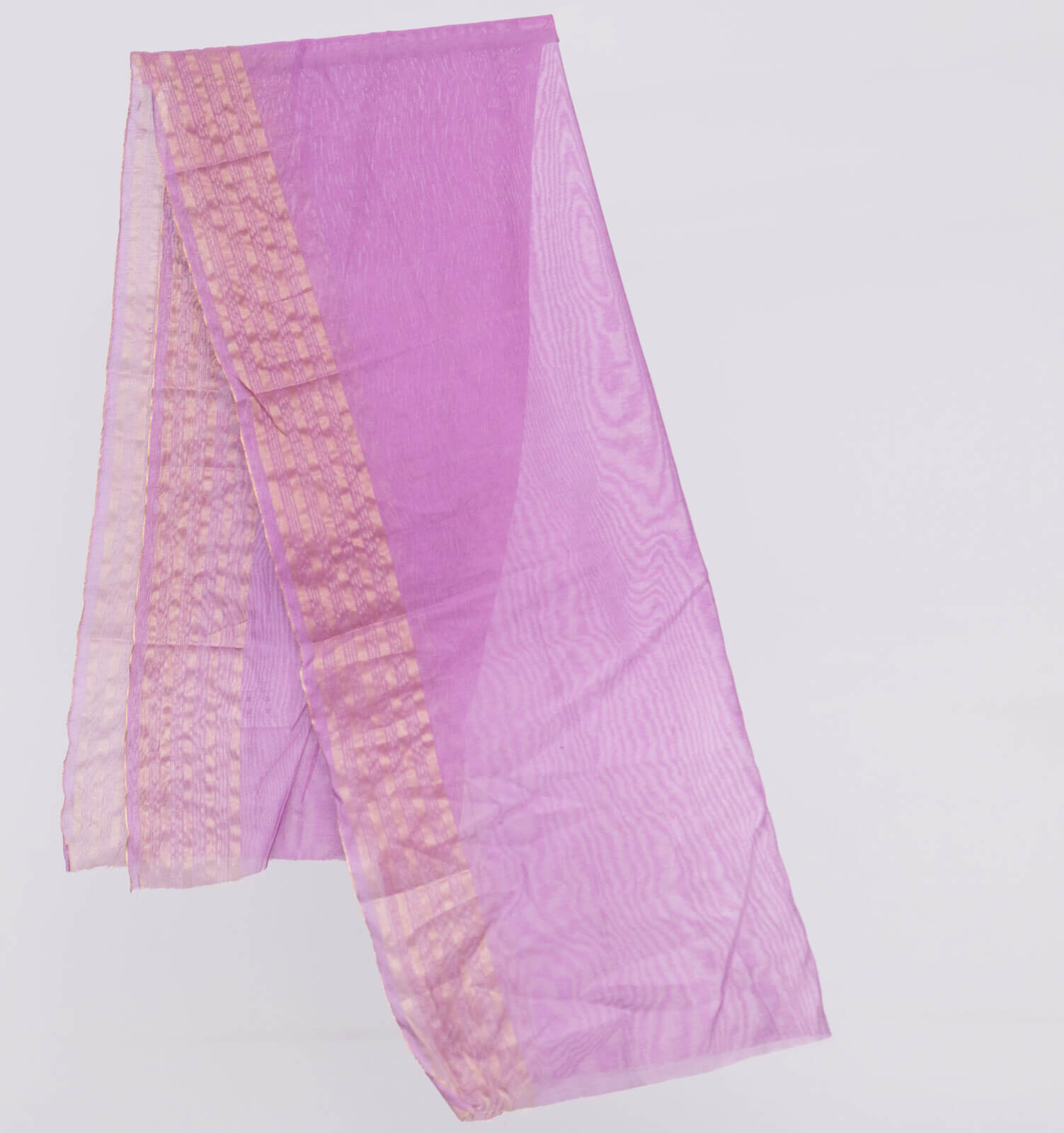 Khaddi Woven Lilac Two Sided Striped Border Dupatta