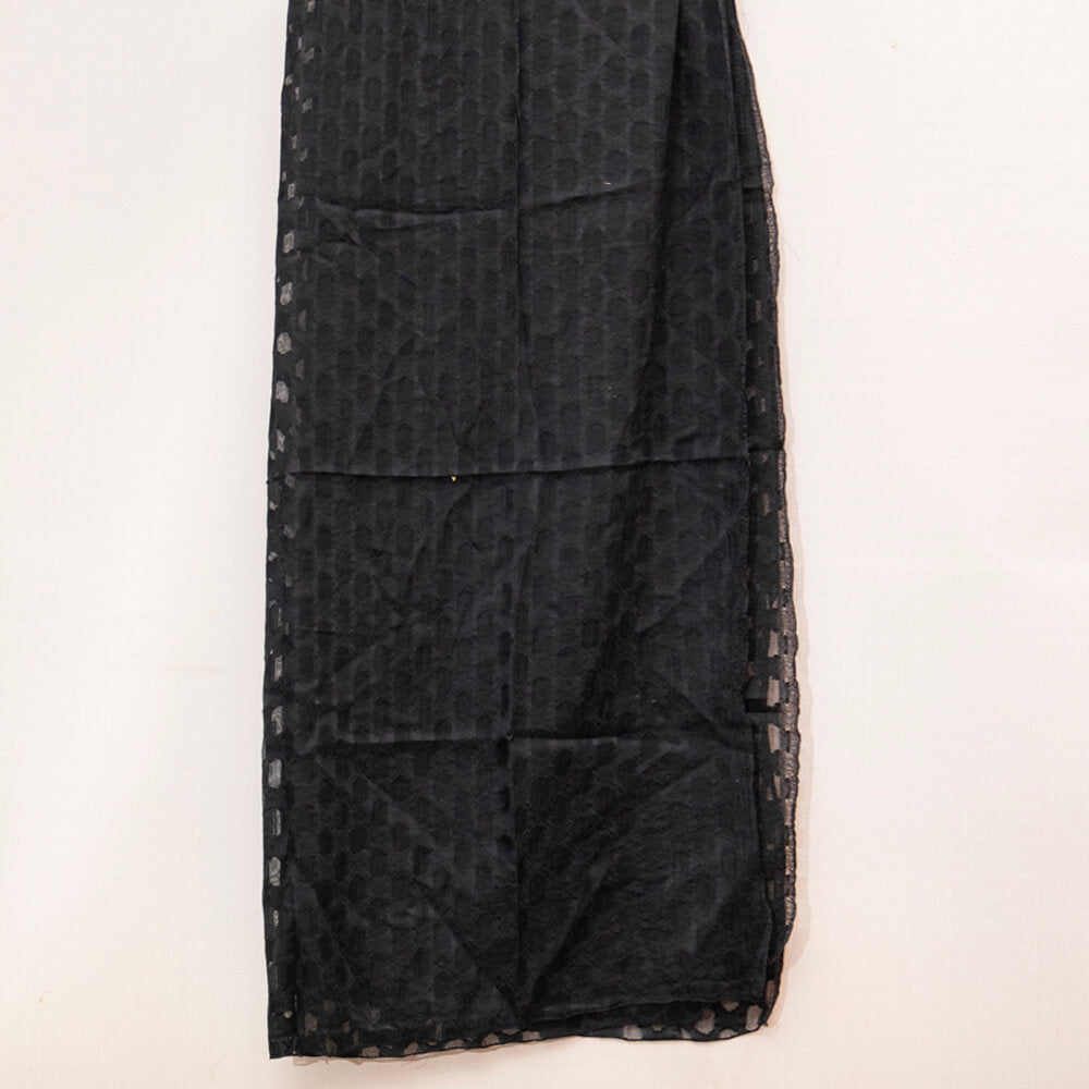 Cotton Black Self Barosha Dupatta