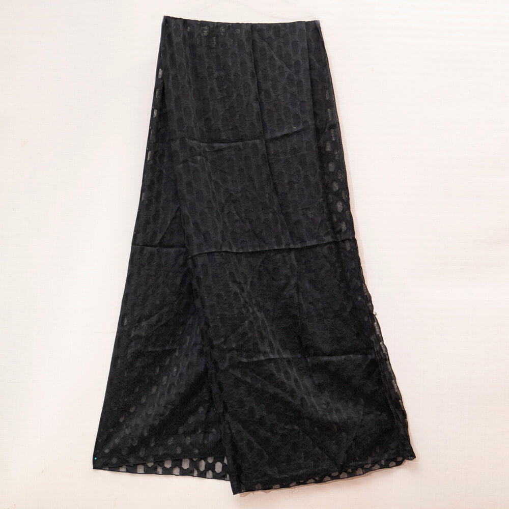 Cotton Black Self Barosha Dupatta