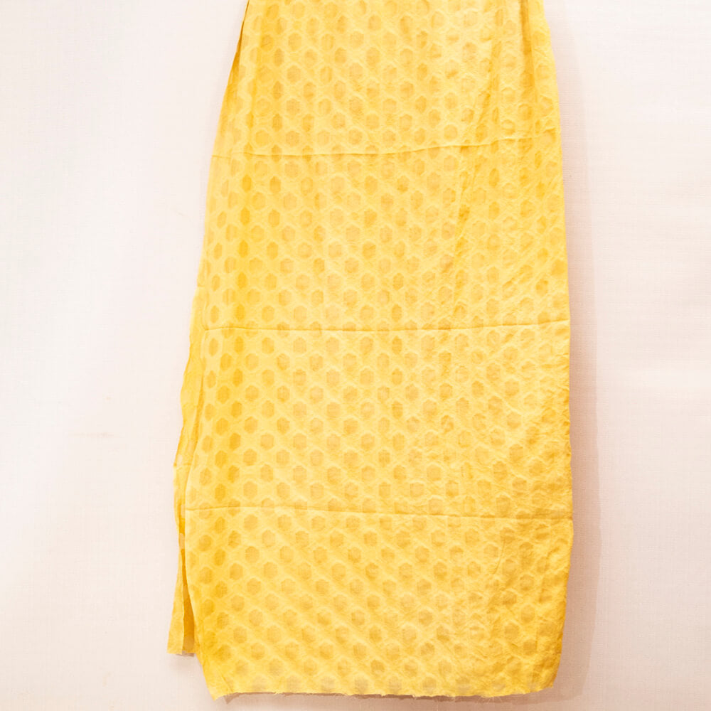 Cotton Yellow Self Barosha Dupatta