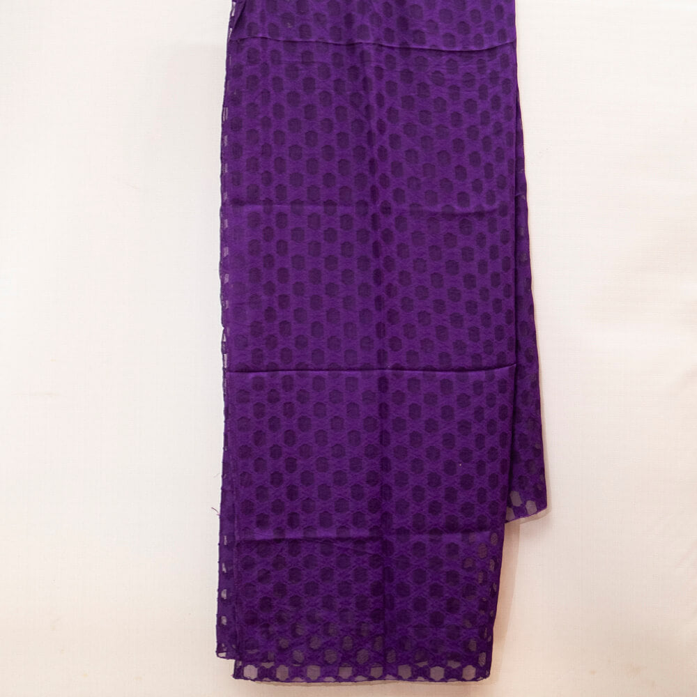 Cotton Plum Self Barosha Dupatta