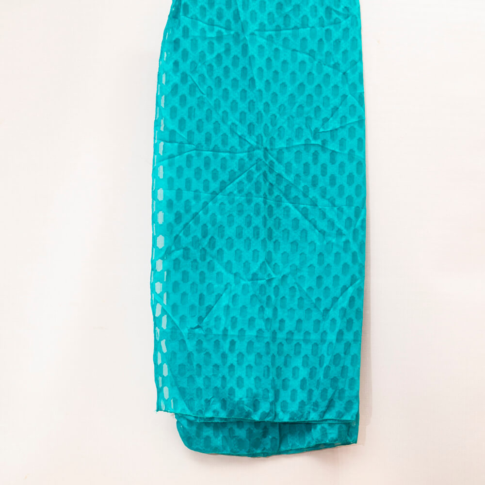 Cotton Sea Green Self Barosha Dupatta