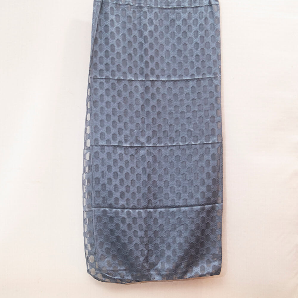 Cotton Gray Self Barosha Dupatta