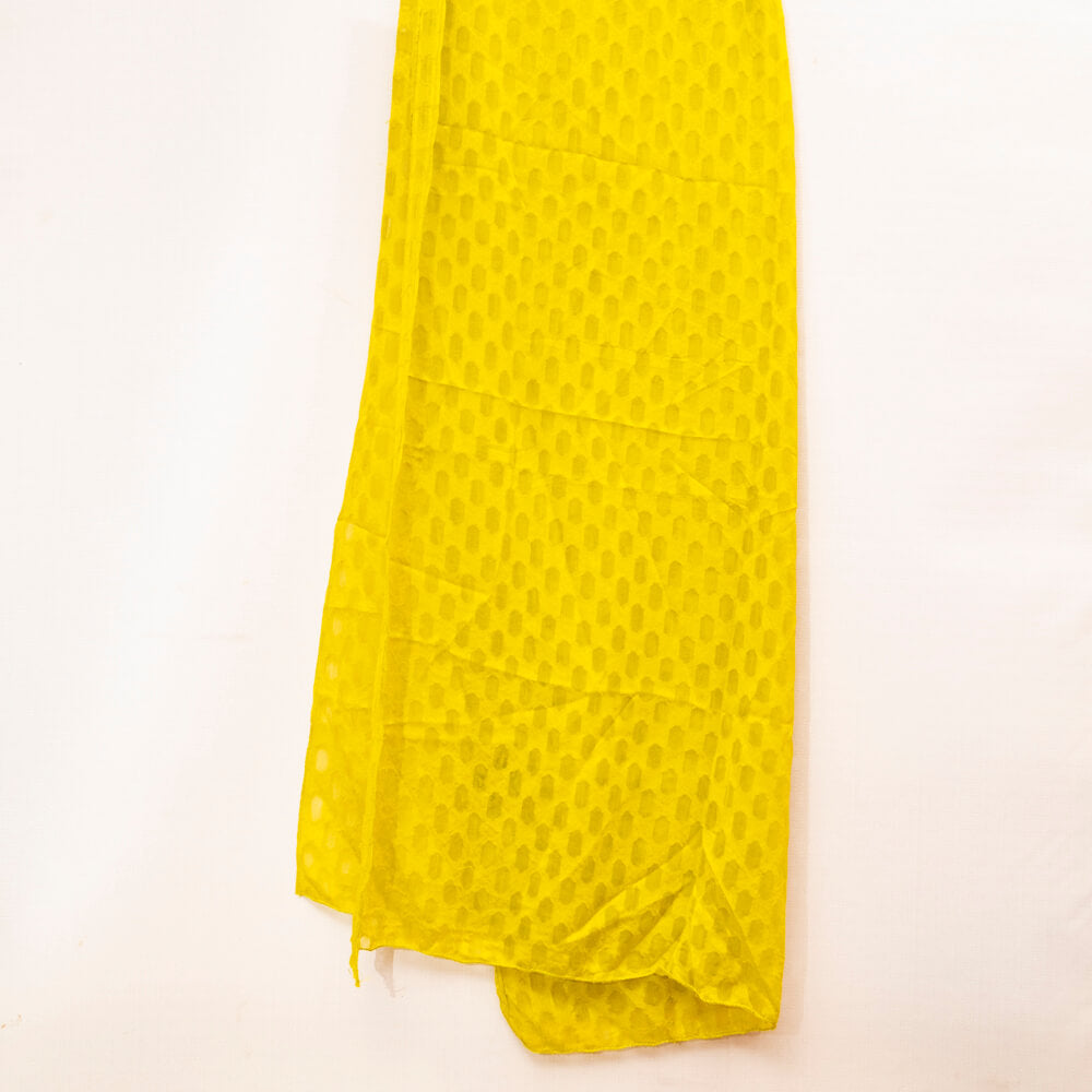 Cotton Lemon Color Self Barosha Dupatta