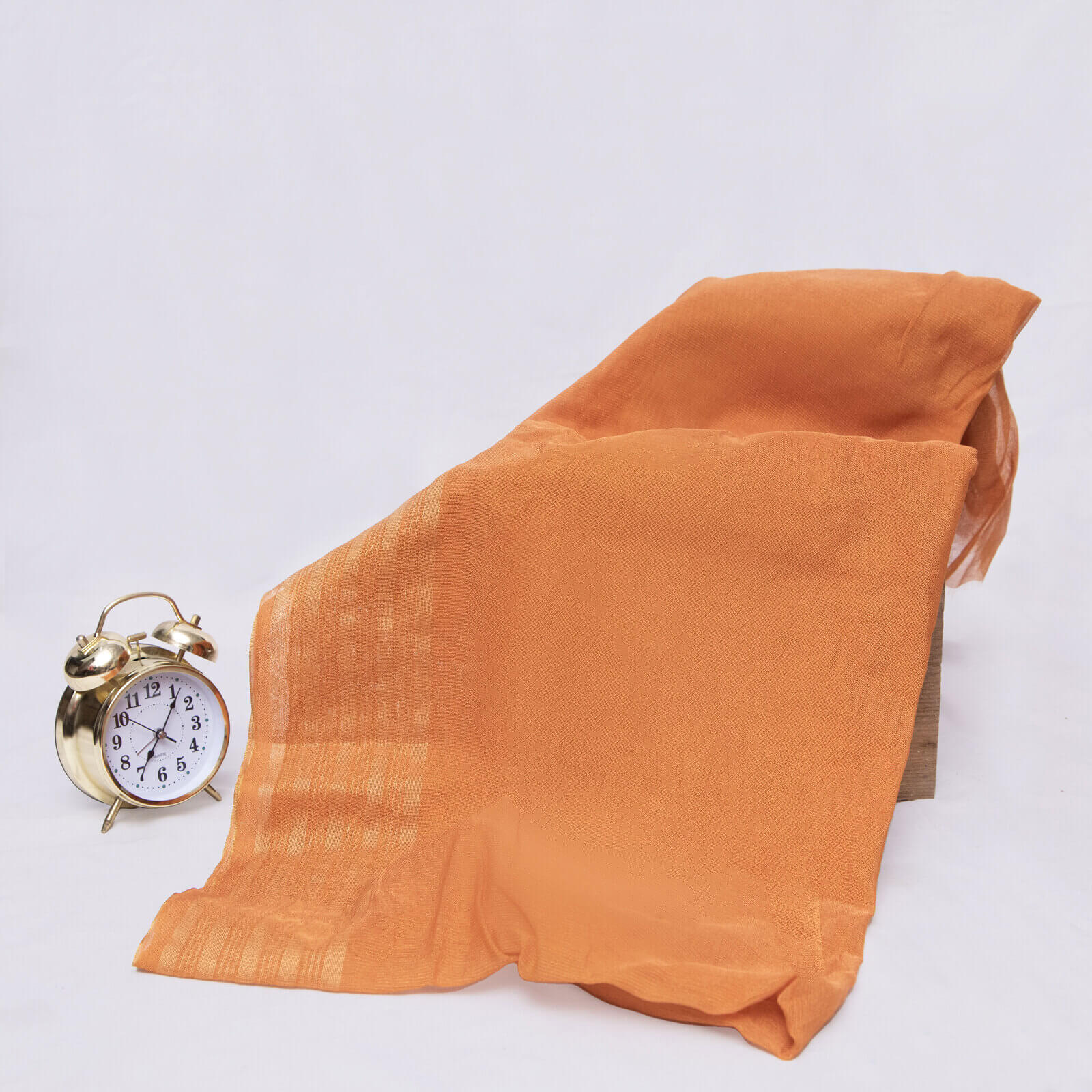 Khaddi Woven Rust Two Sided Striped Border Dupatta