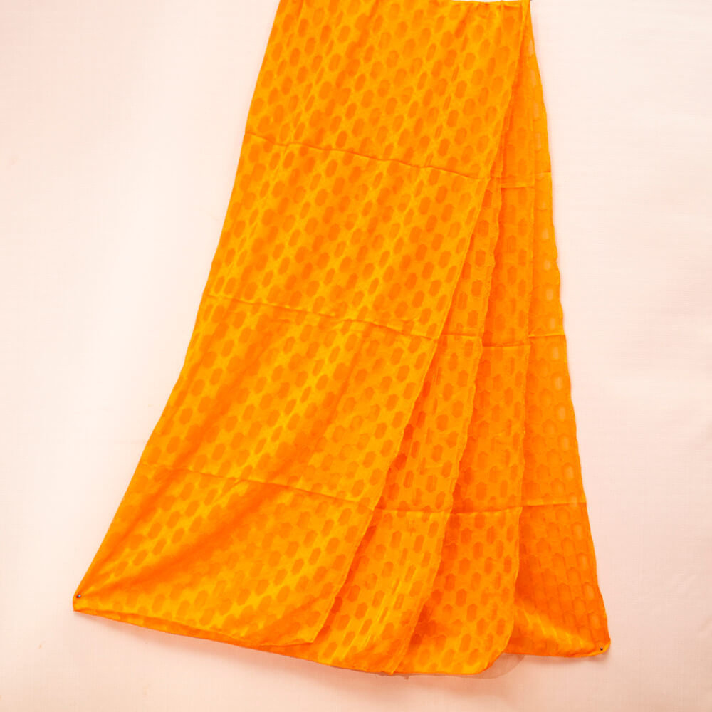 Cotton Orange Self Barosha Dupatta
