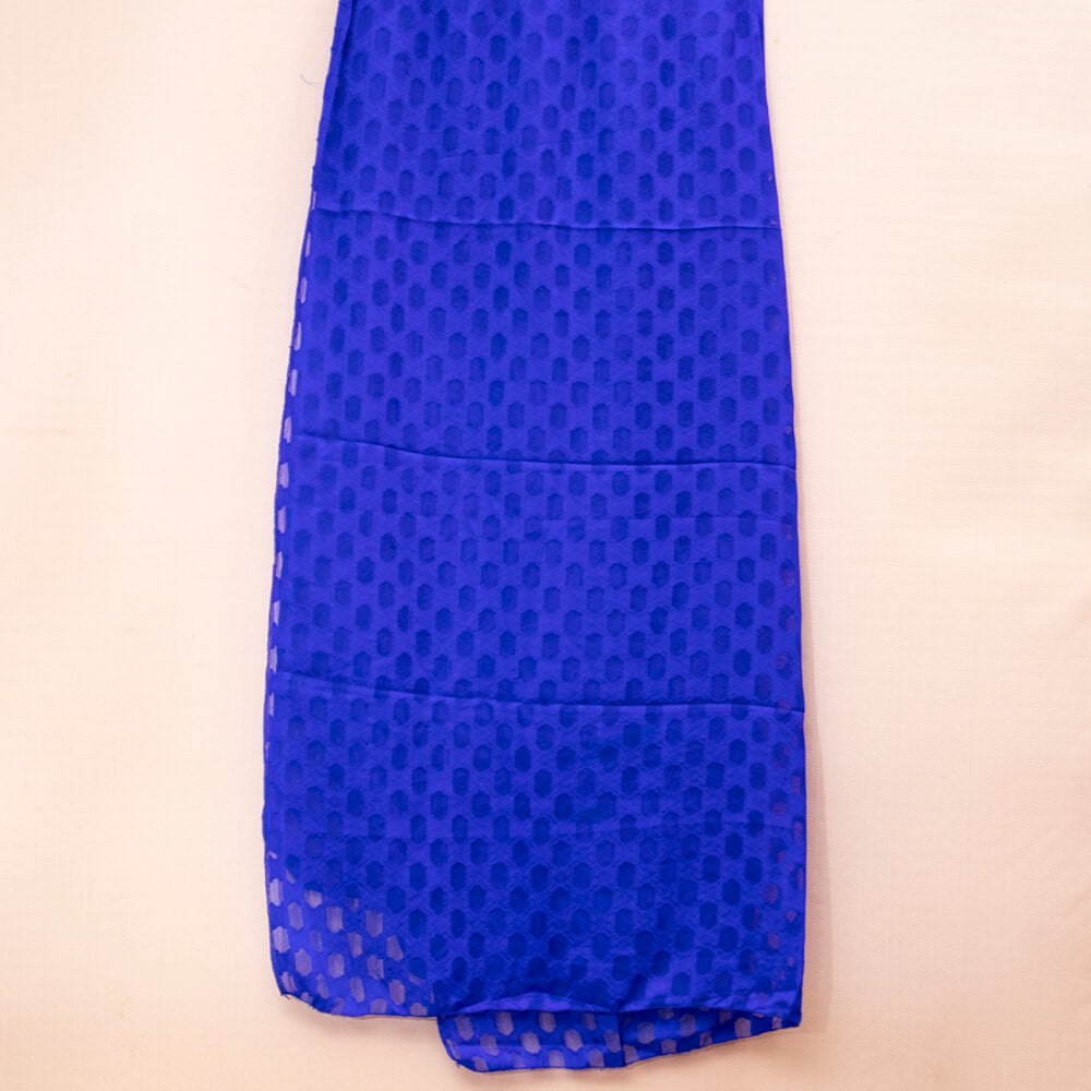 Cotton Royal Blue Self Barosha Dupatta