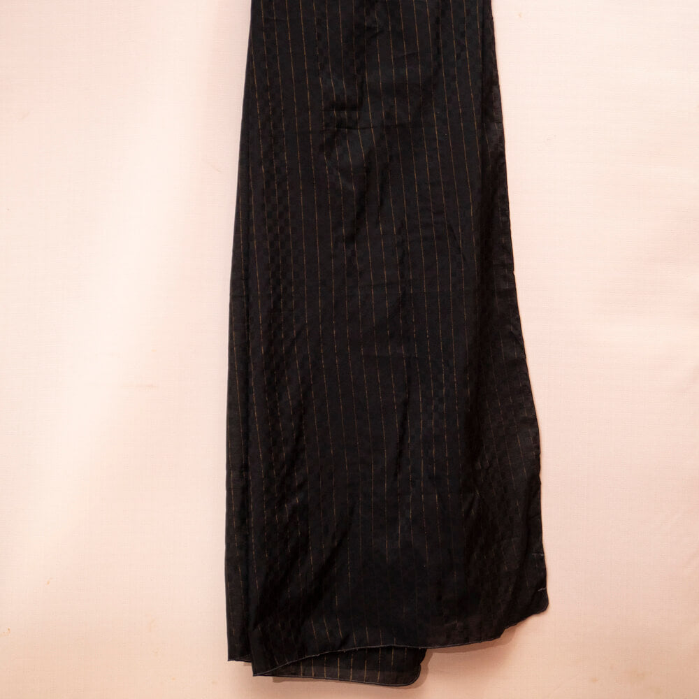 Cotton Black Self Checkered Dupatta