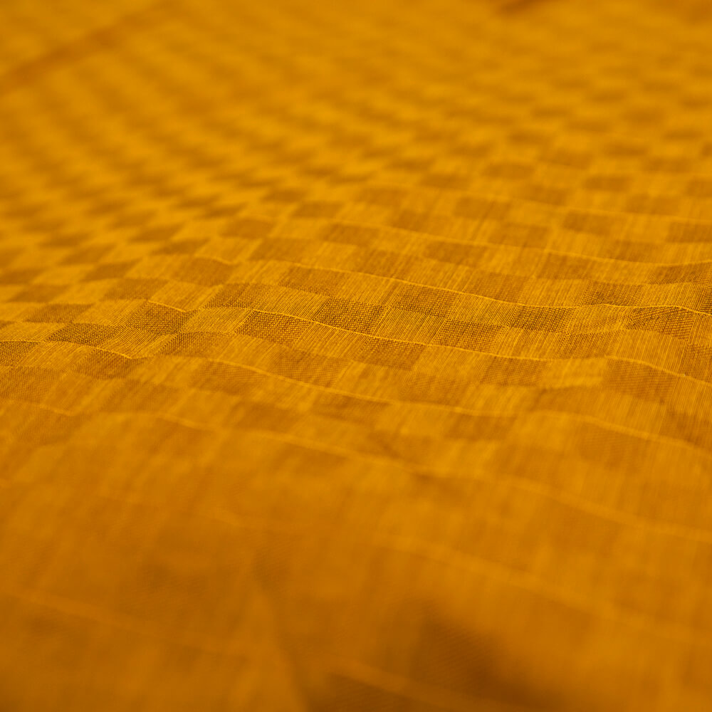 Cotton Mustard Self Checkered Dupatta