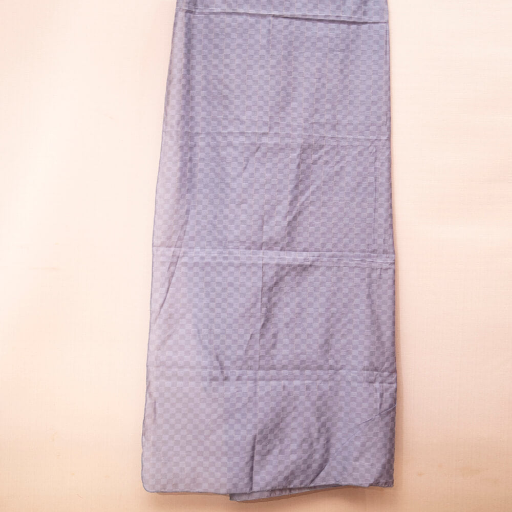 Cotton Gray Self Checkered Dupatta