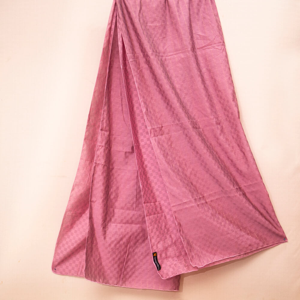 Cotton Mulberry Self Checkered Dupatta