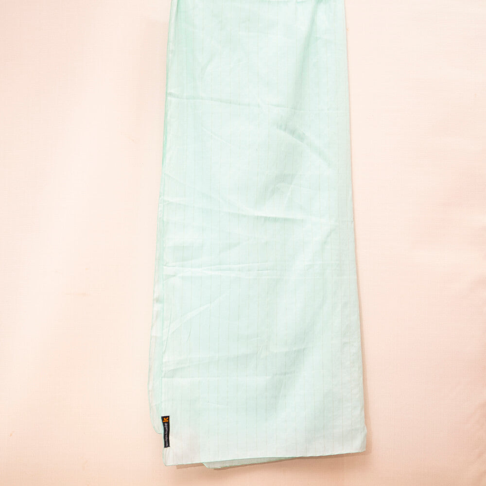 Cotton Sky Blue Self Checkered Dupatta