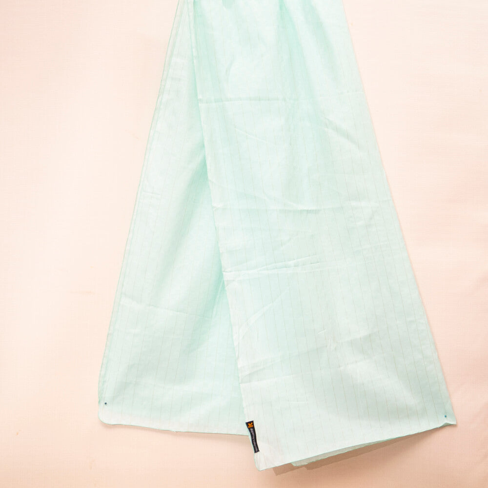 Cotton Sky Blue Self Checkered Dupatta