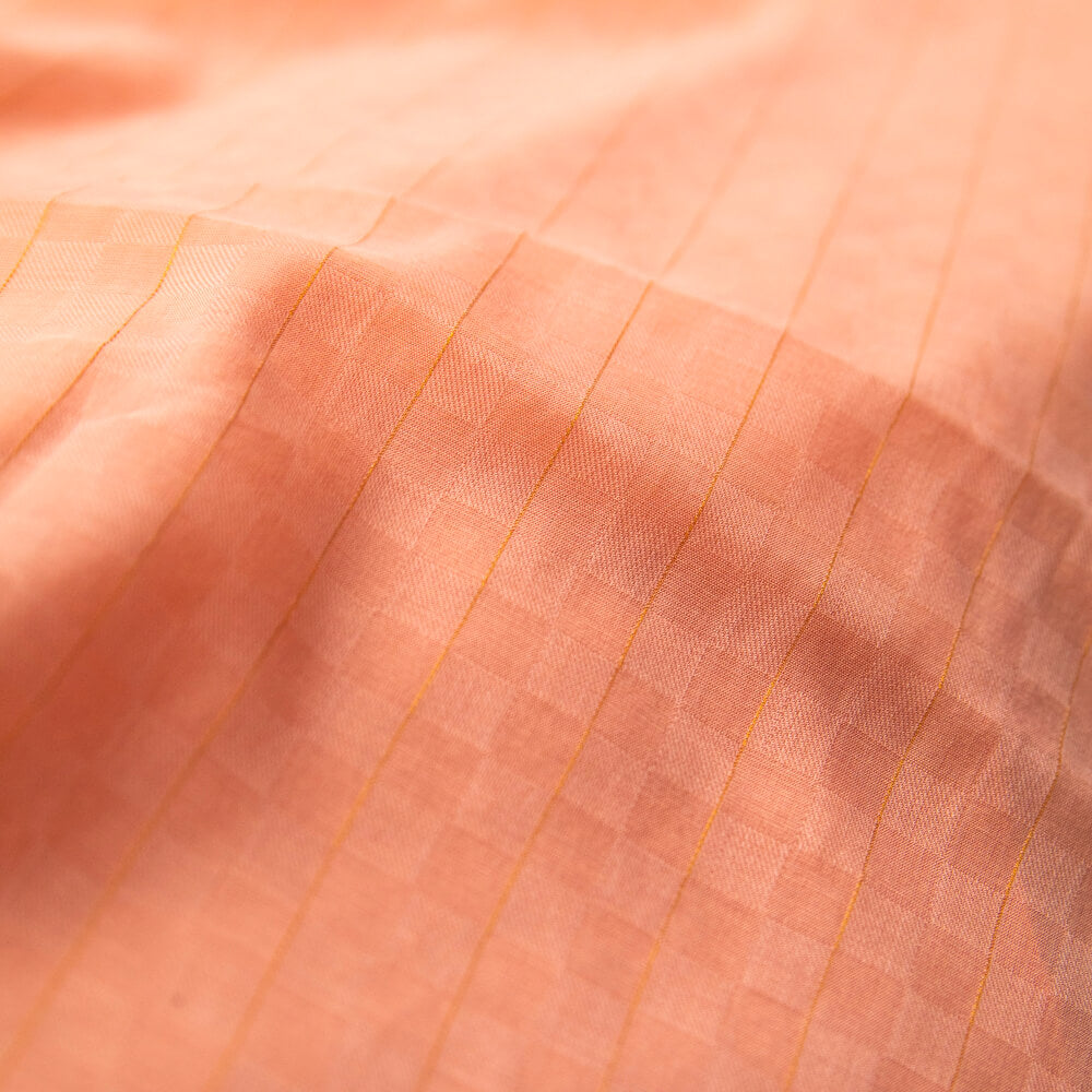 Cotton Peach Self Checkered Dupatta