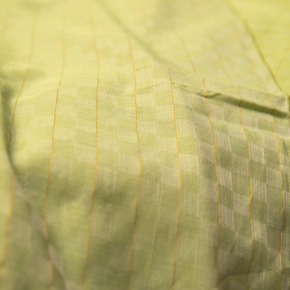 Cotton Pistachio Green Self Checkered Dupatta