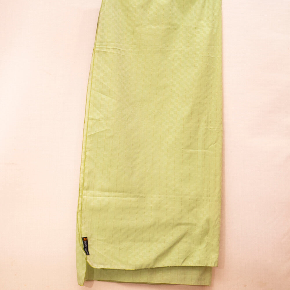 Cotton Pistachio Green Self Checkered Dupatta