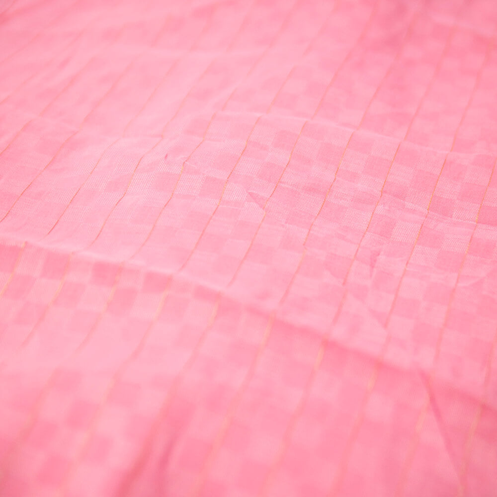 Cotton English Pink Self Checkered Dupatta