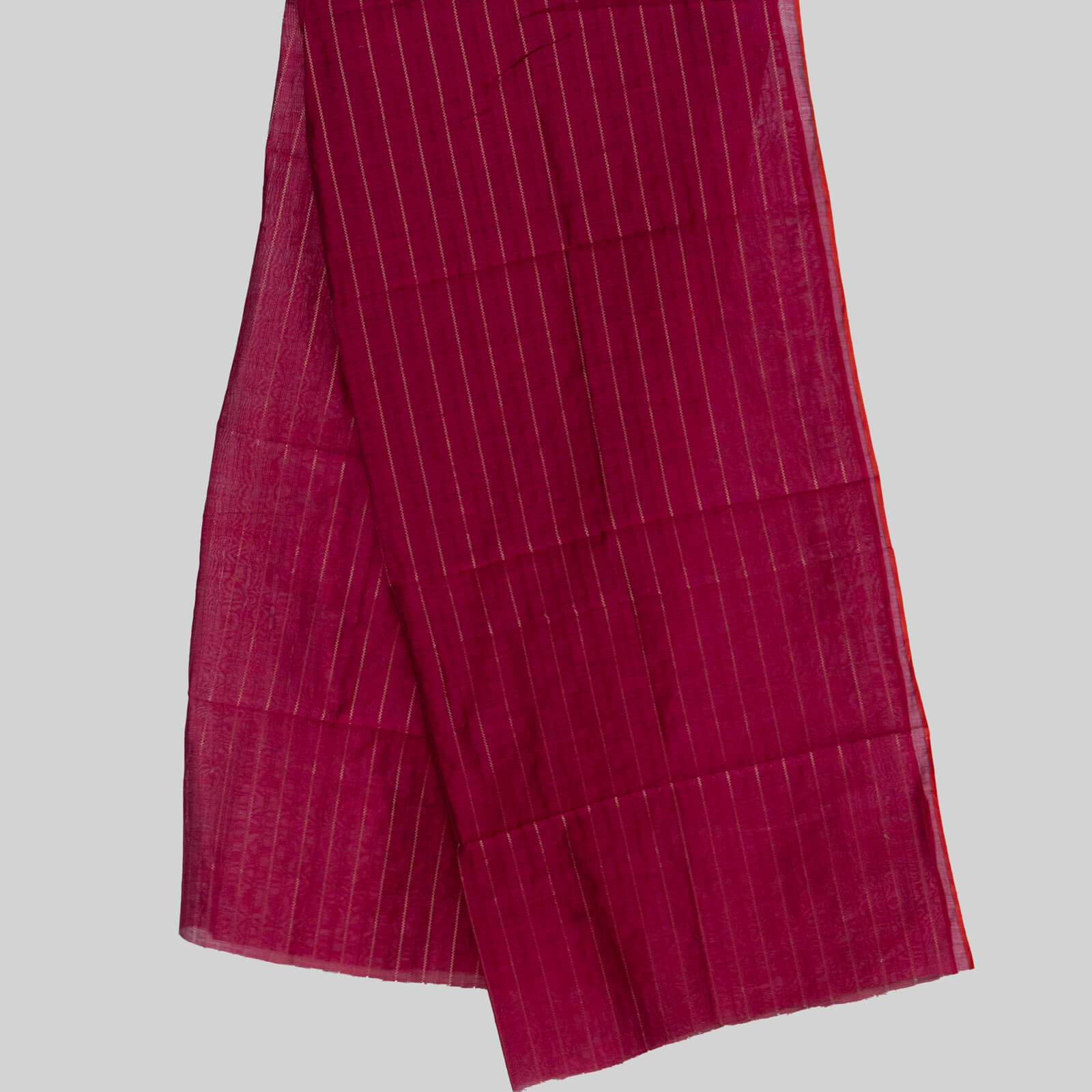 Cotton Burgundy Taarkashi with Golden Lining Dupatta