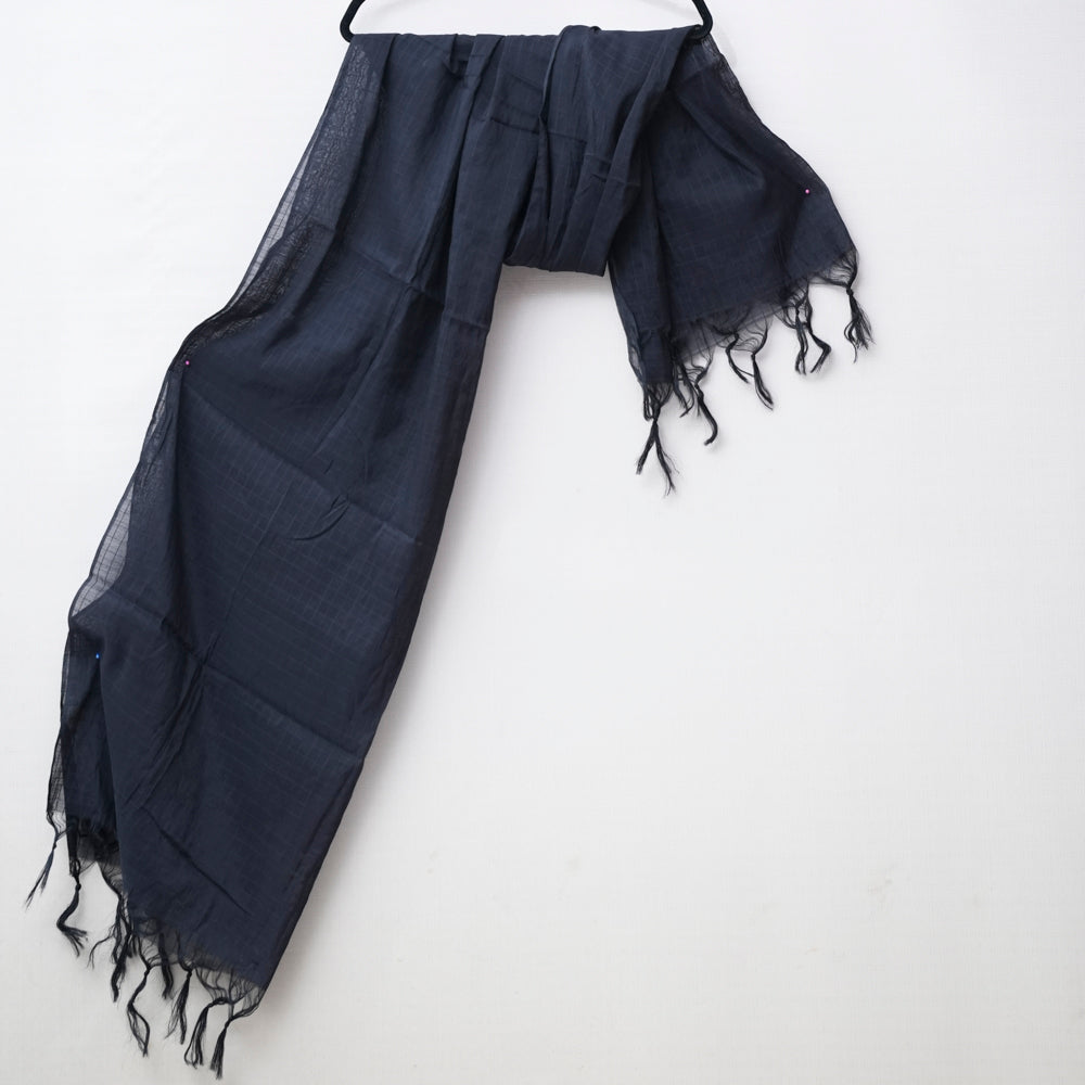 English Pink Cotton Self Checkered Dupatta DUPPATTY WALAY