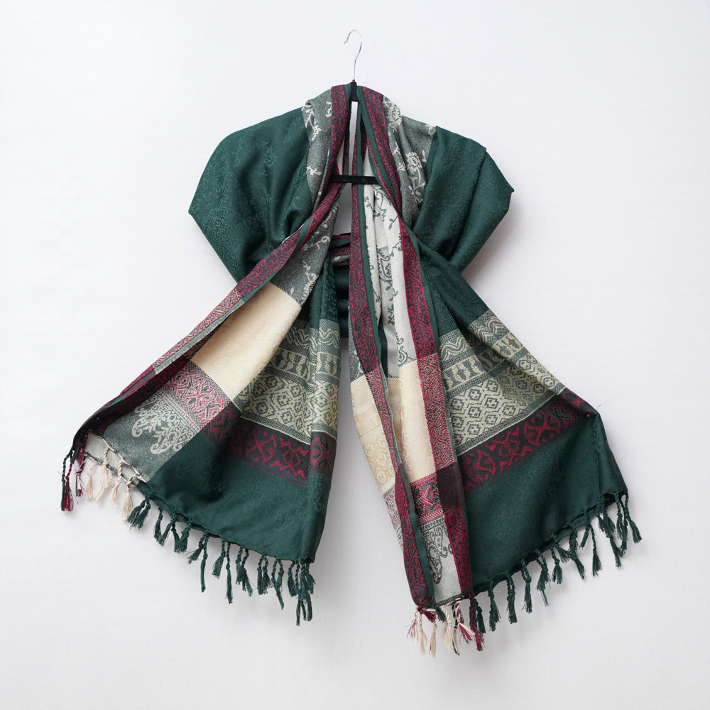 Green Woolen Shawl DUPPATTY WALAY
