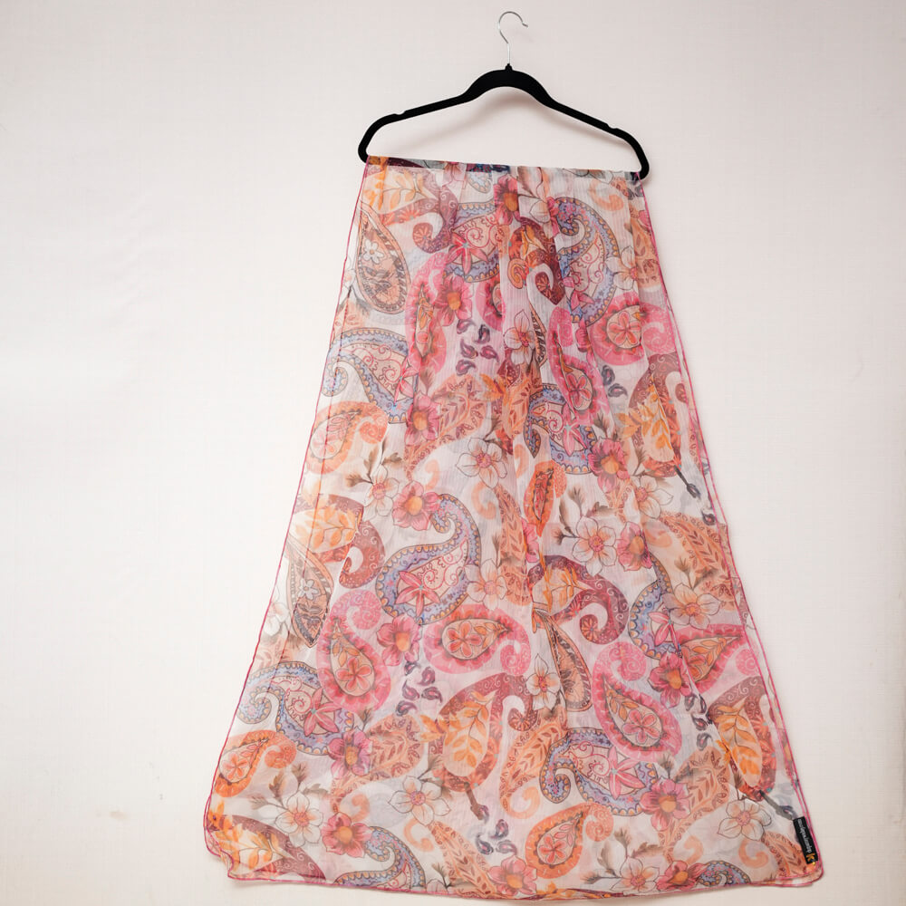 Organza Multi Parsley Floral Printed Dupatta