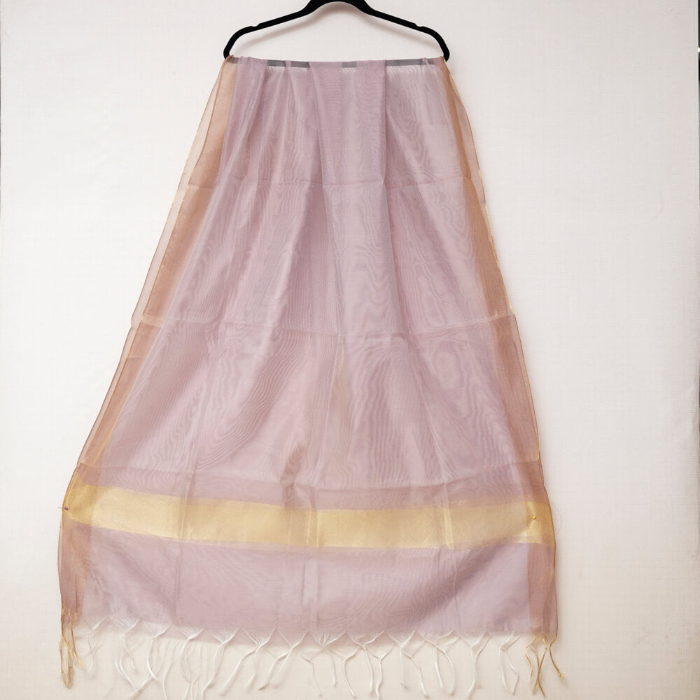Khaddi Woven Lilac All Sided Border Dupatta