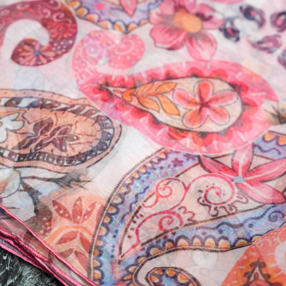 Organza Multi Parsley Floral Printed Dupatta