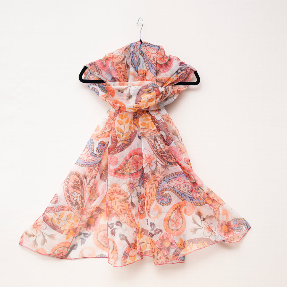 Organza Multi Parsley Floral Printed Dupatta