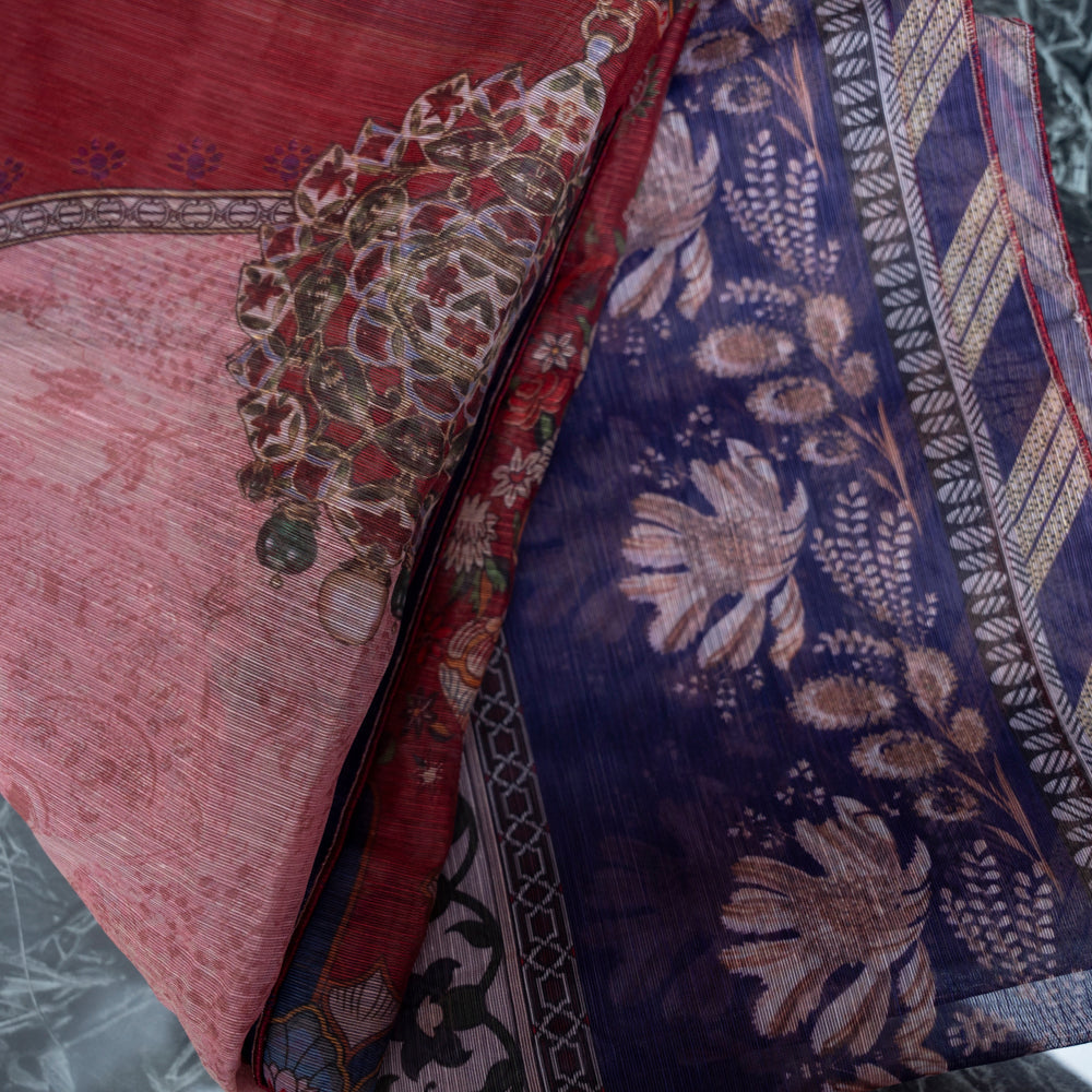 Maroon Monark Dupatta with Ornate Palace-Inspired Design DUPPATTY WALAY