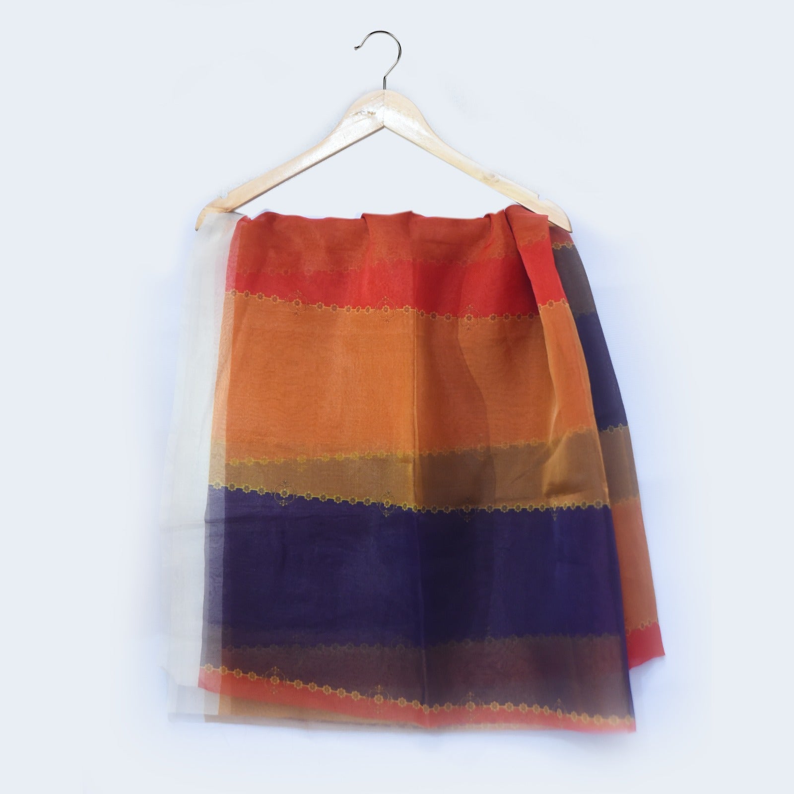 Printed Multi Color Strip Dupatta