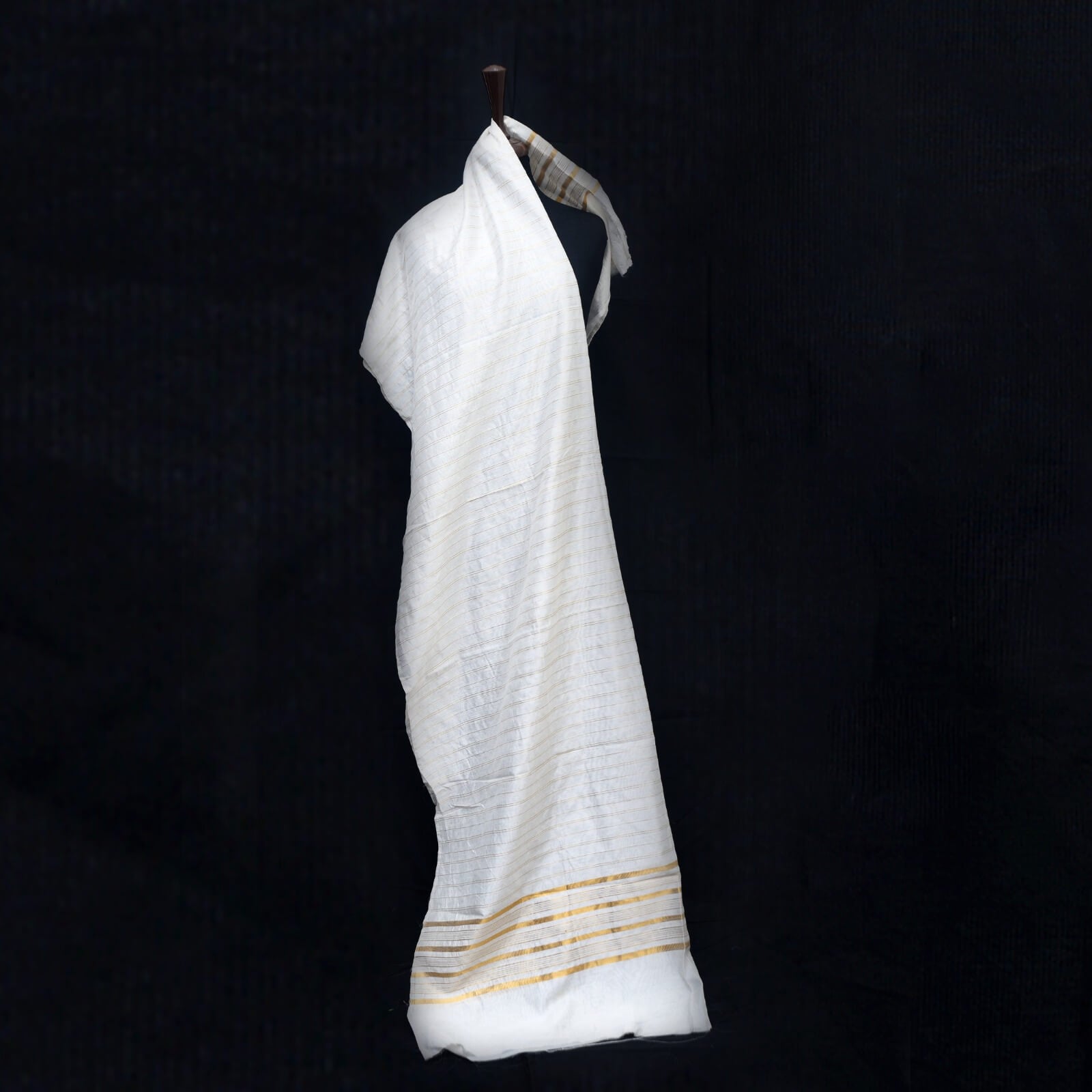 Cotton Silk White Dupatta