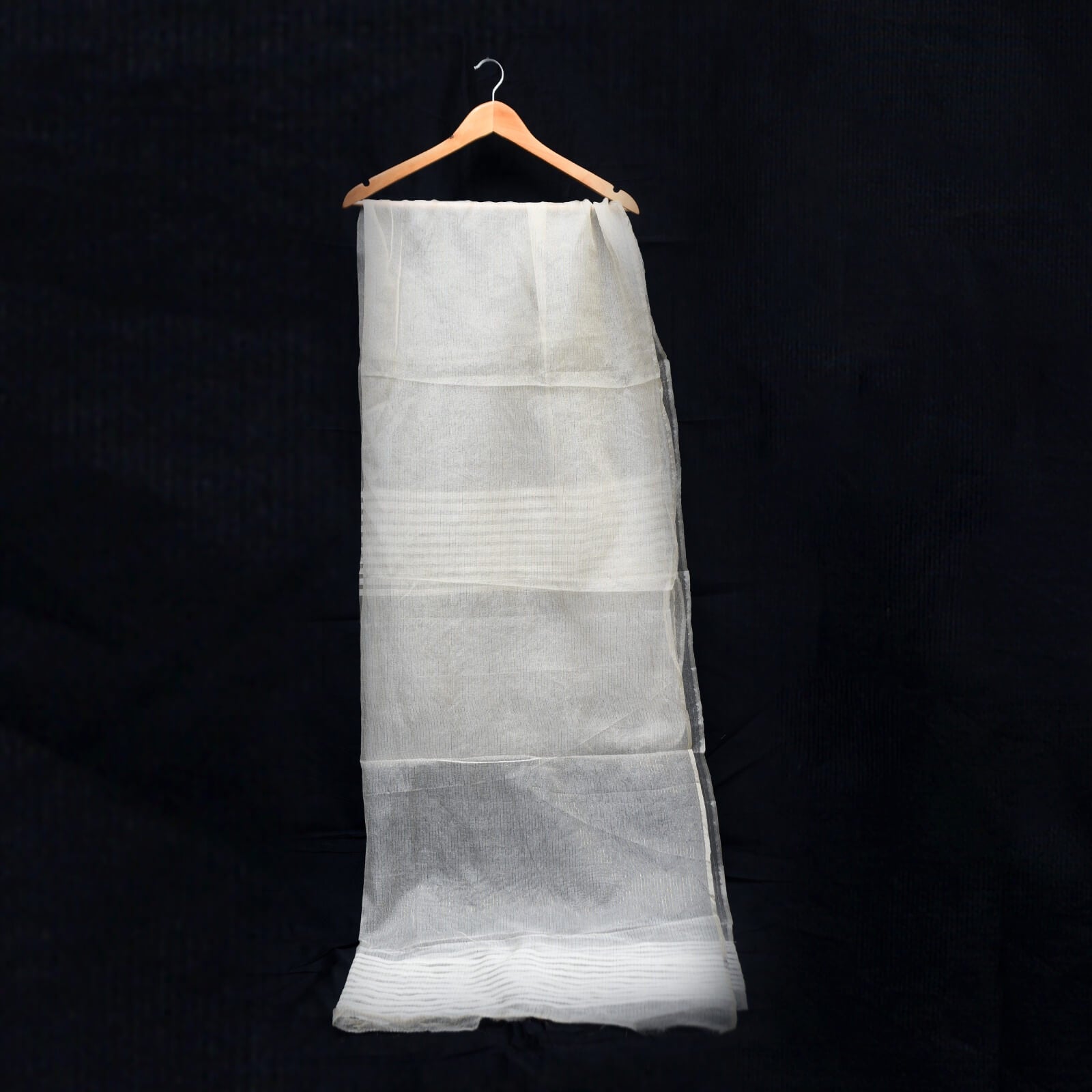 Organza Skin White Two Sided Border Dupatta