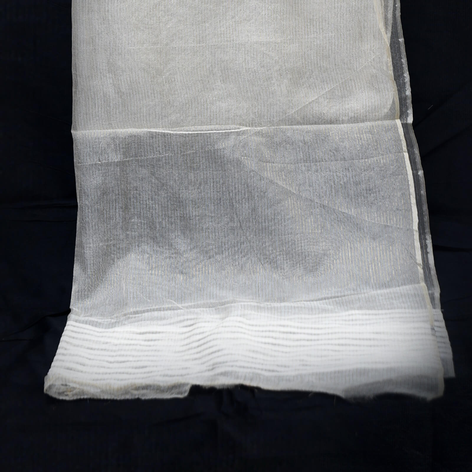Organza Skin White Two Sided Border Dupatta