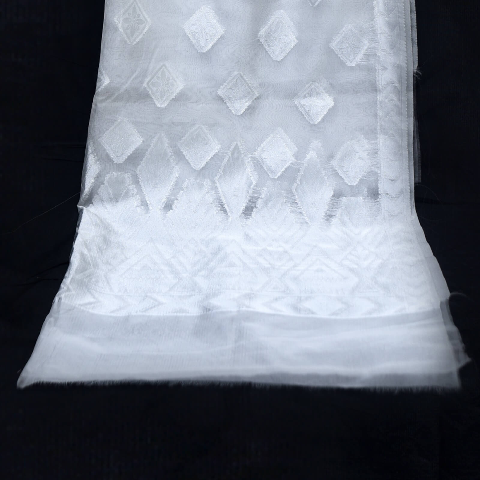 Banarsi Silver Tilla Organza Nylon Shawl