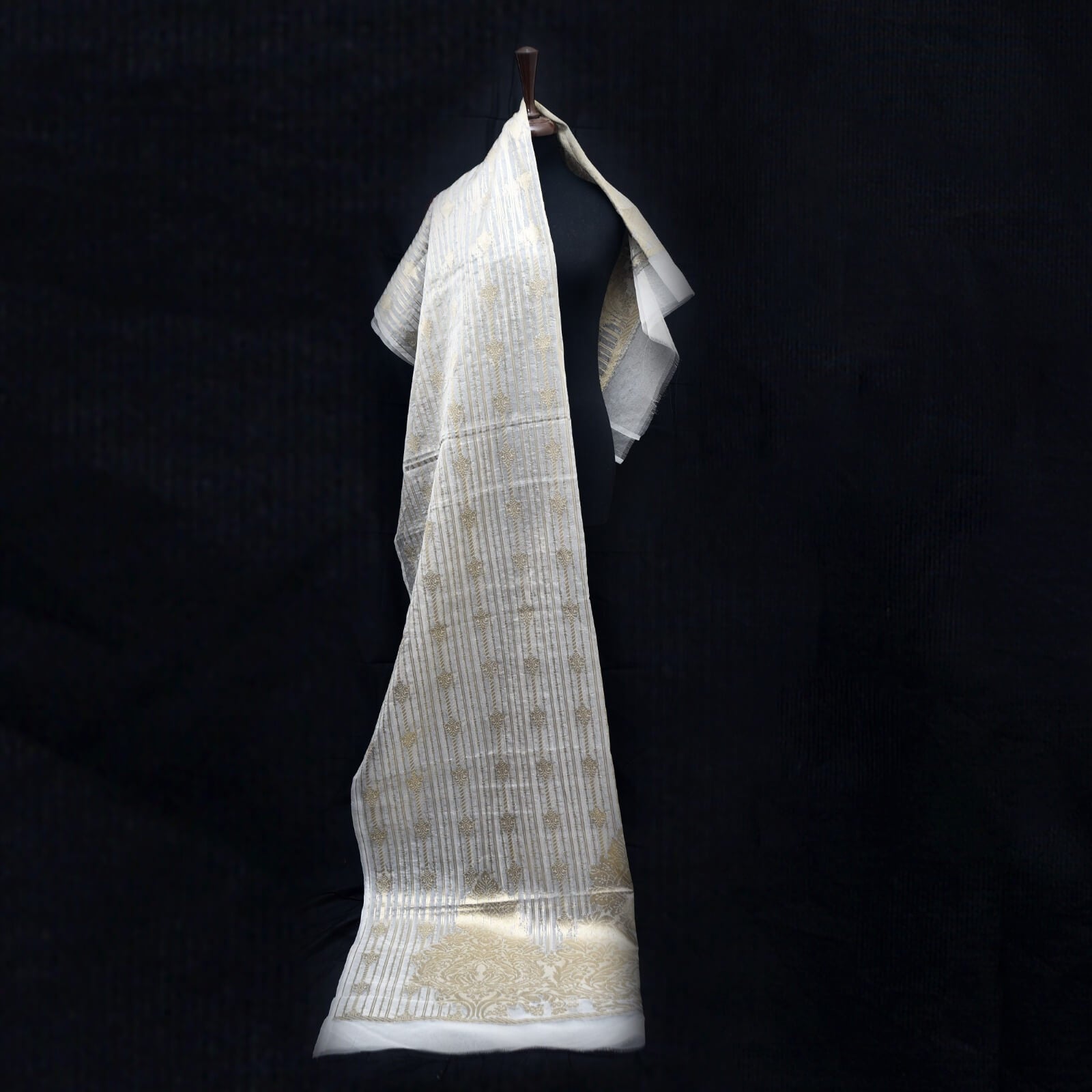Banarsi Copper Nylon Organza Shawl