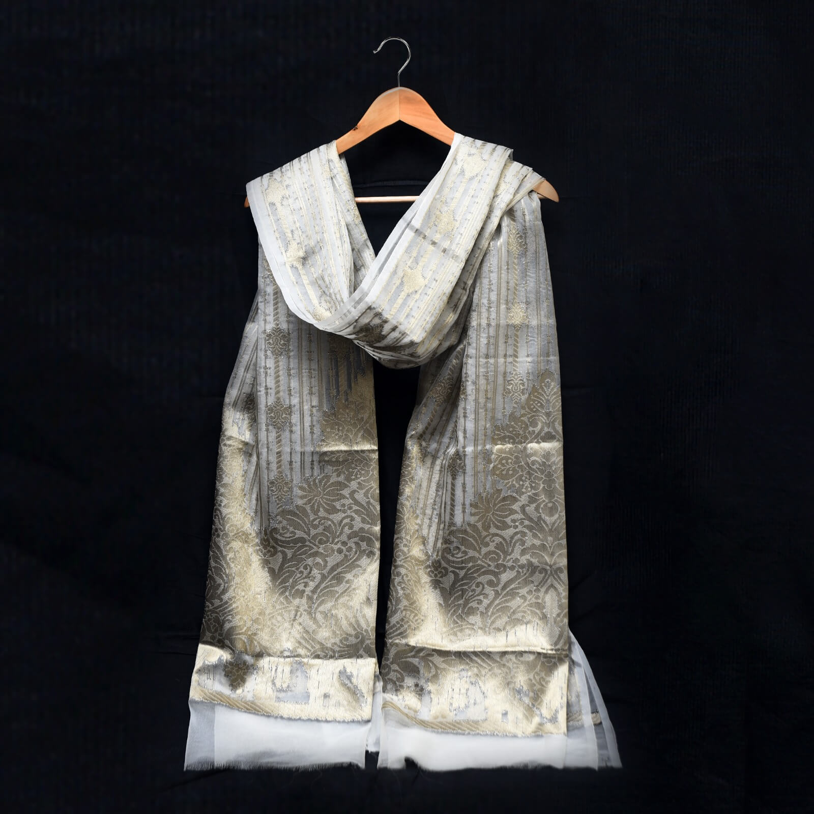 Banarsi Copper Nylon Organza Shawl